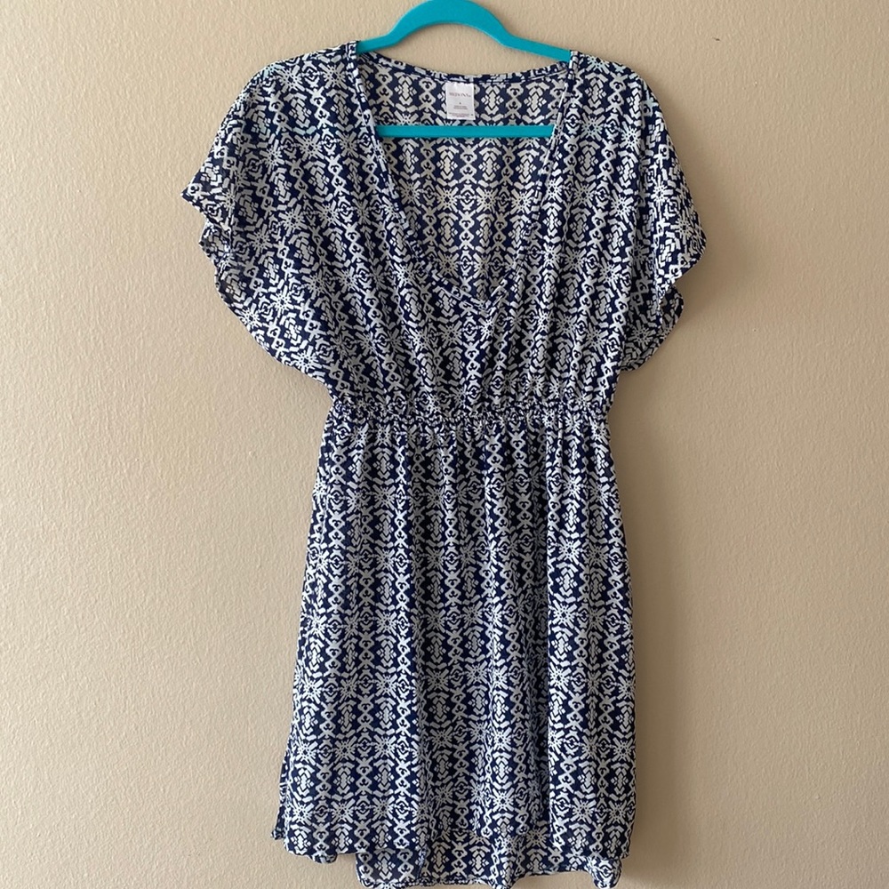 Merona swim cover sheer dress blue size S